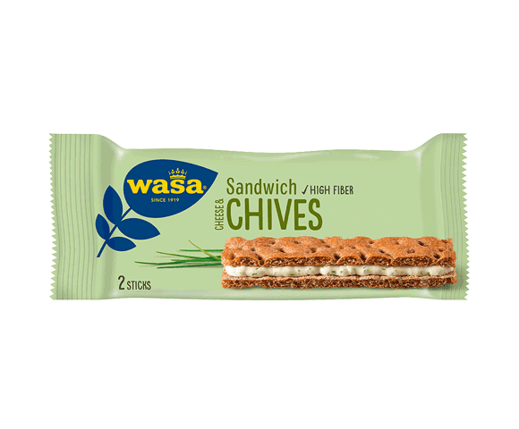 Packung Wasa Sandwich-Käse und Schnittlauch