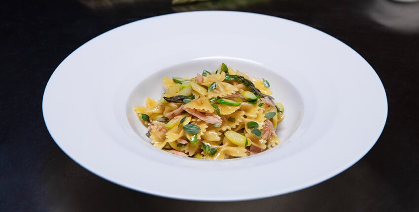 Farfalle with Asparagus, Tuna, and Origan Recipe | Barilla for Professionals