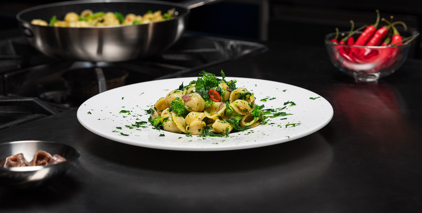 Orecchiette with turnip tops