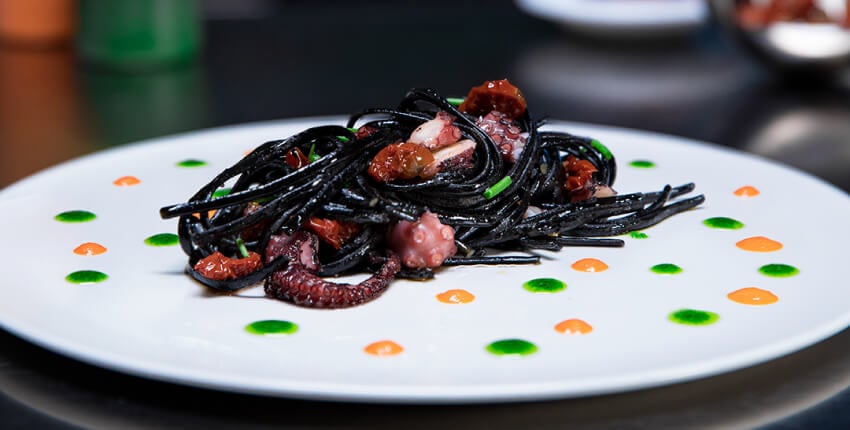 Linguine à la saveur du poulpe