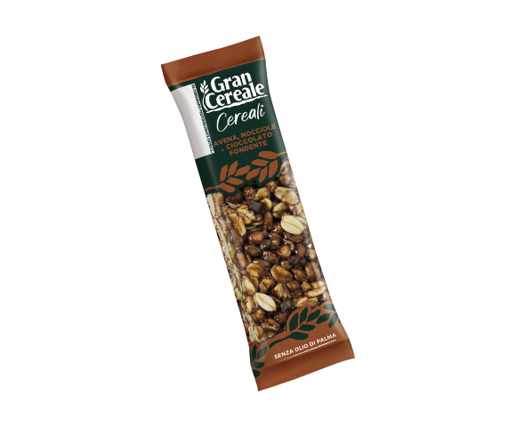 Confezione di Barretta di cereali con avena nocciole e cioccolato fondente