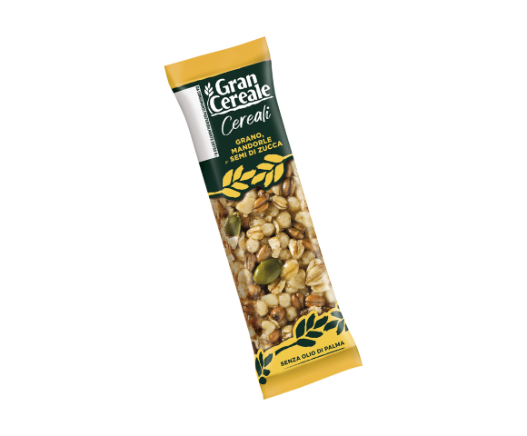 Confezione di Barretta Gran Cereale con grano, mandorle e semi di zucca