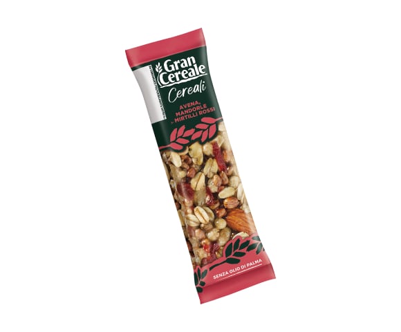 Confezione di Barretta cereali avena mandorle e mirtilli rossi